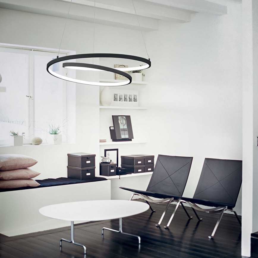 Ideal Lux - LED Hanglamp aan een koord OZ LED/47W/230V diameter 60 cm CRI 90 zwart