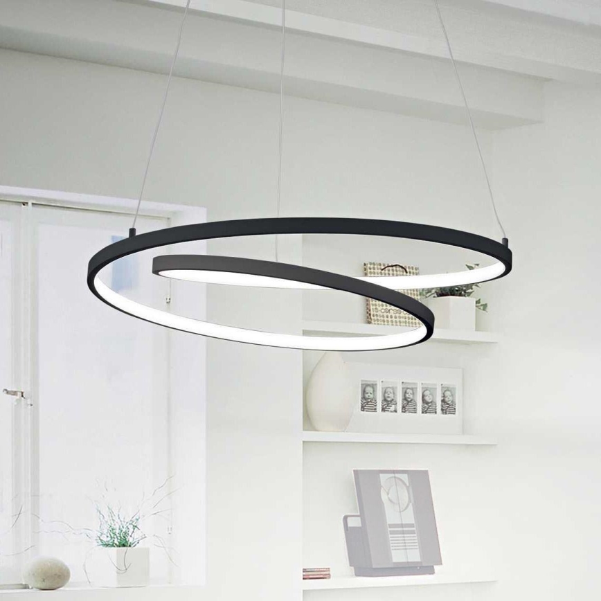 Ideal Lux - LED Hanglamp aan een koord OZ LED/52W/230V diameter 80 cm CRI 90 zwart