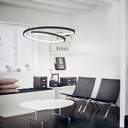 Ideal Lux - LED Hanglamp aan een koord OZ LED/52W/230V diameter 80 cm CRI 90 zwart