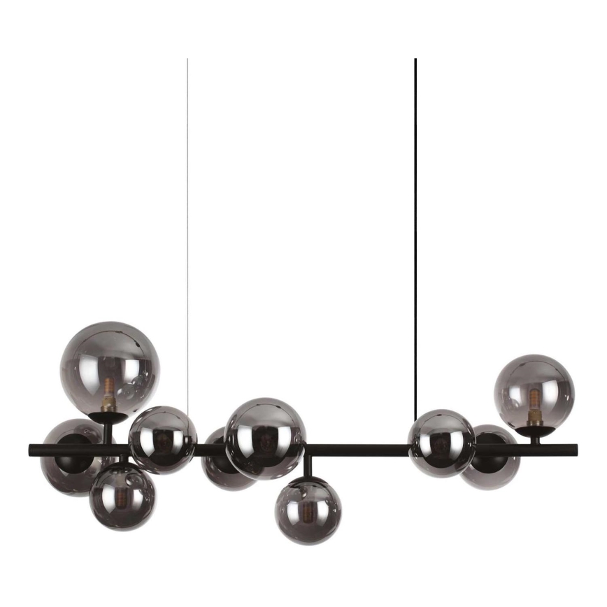 Ideal Lux - LED Hanglamp aan een koord PERLAGE 10xG9/3W/230V 81 cm zwart/gerookt