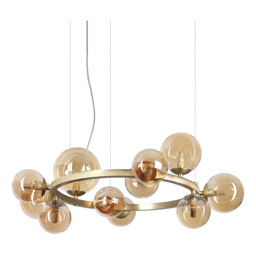 Ideal Lux - LED Hanglamp aan een koord PERLAGE 11xG9/3W/230V diameter 73 cm goud/gerookt