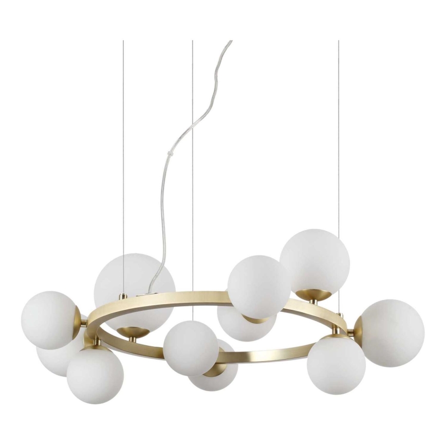 Ideal Lux - LED Hanglamp aan een koord PERLAGE 11xG9/3W/230V diameter 73 cm goud/wit