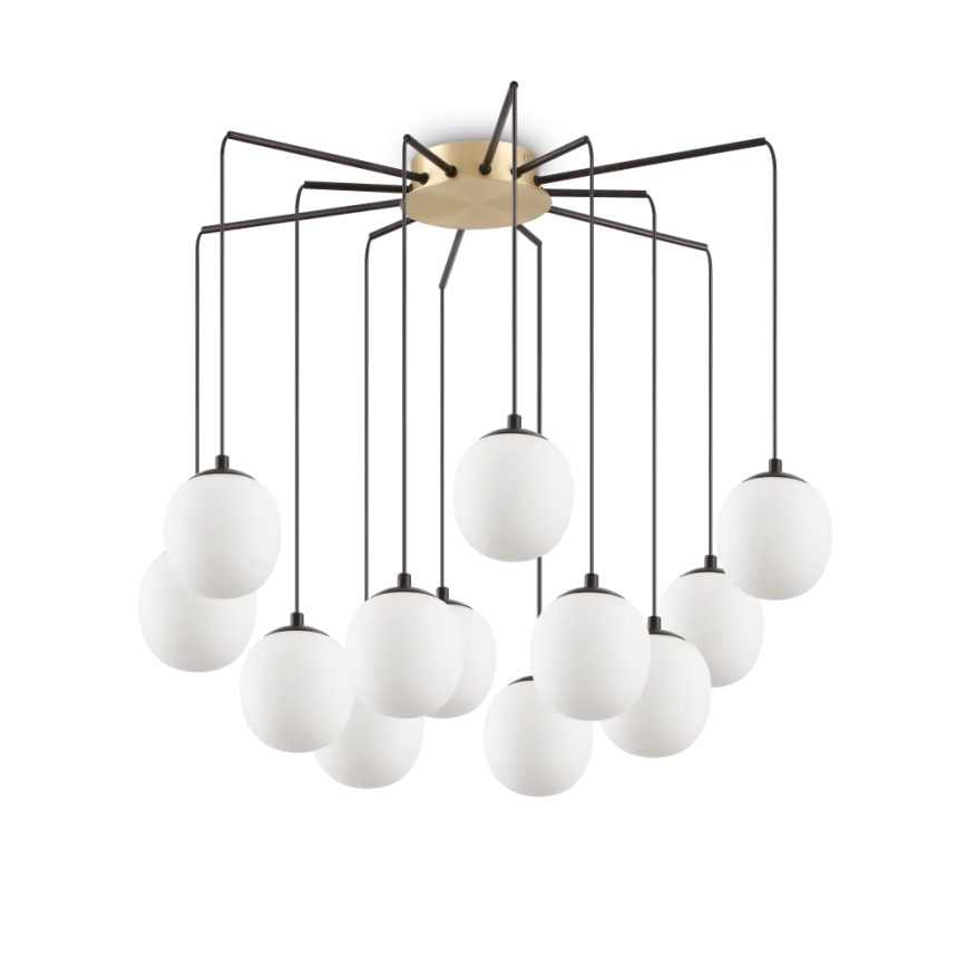 Ideal Lux - LED Hanglamp aan een koord RHAPSODY 12xG9/3W/230V messing