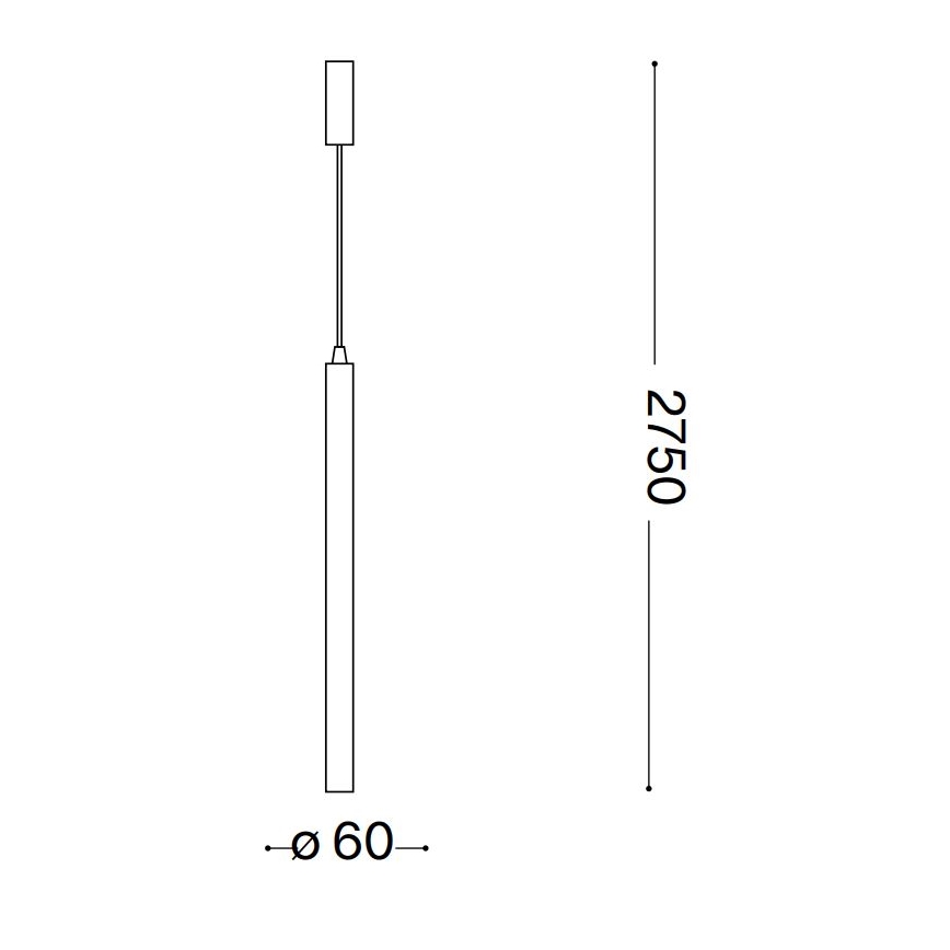 Ideal Lux - LED Hanglamp aan een koord ULTRATHIN LED/11,5W/230V CRI 90 zwart