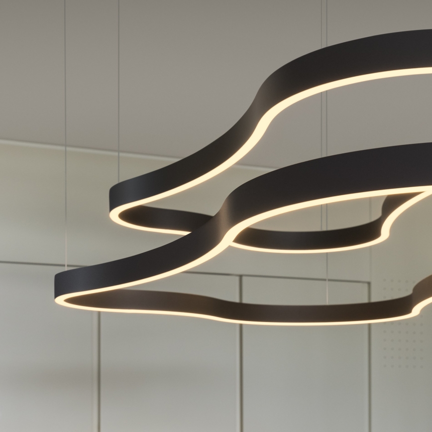 Ideal Lux - LED Hanglamp aan een koord WAVES LED/45W/230V CRI 90 zwart