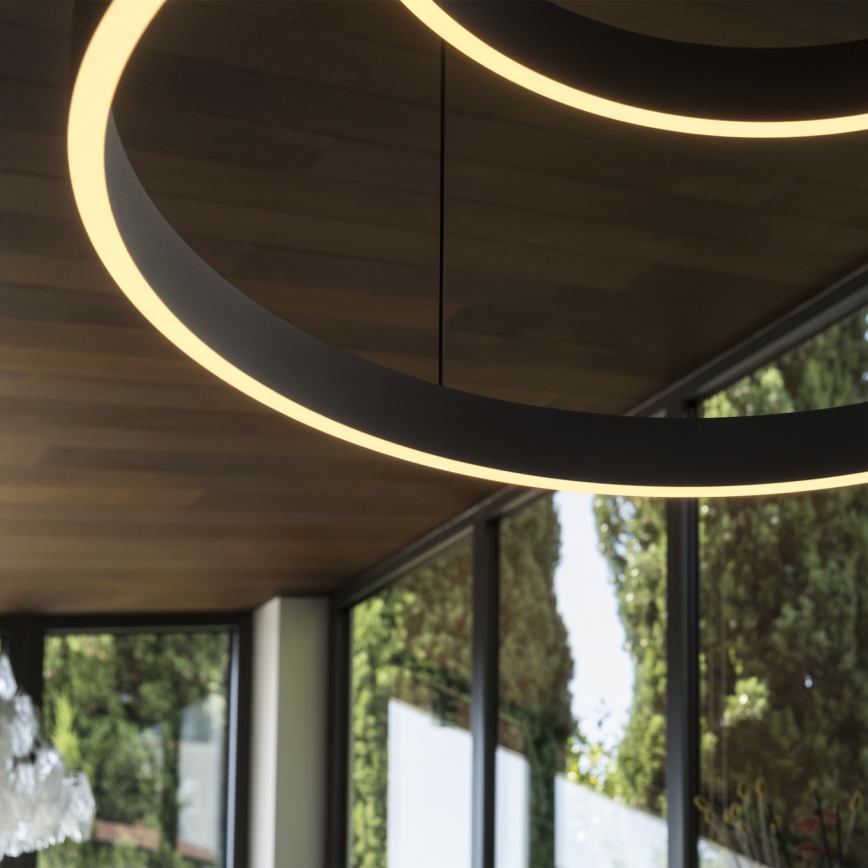Ideal Lux - LED Hanglamp aan een koord WAVES LED/54W/230V CRI 90 zwart