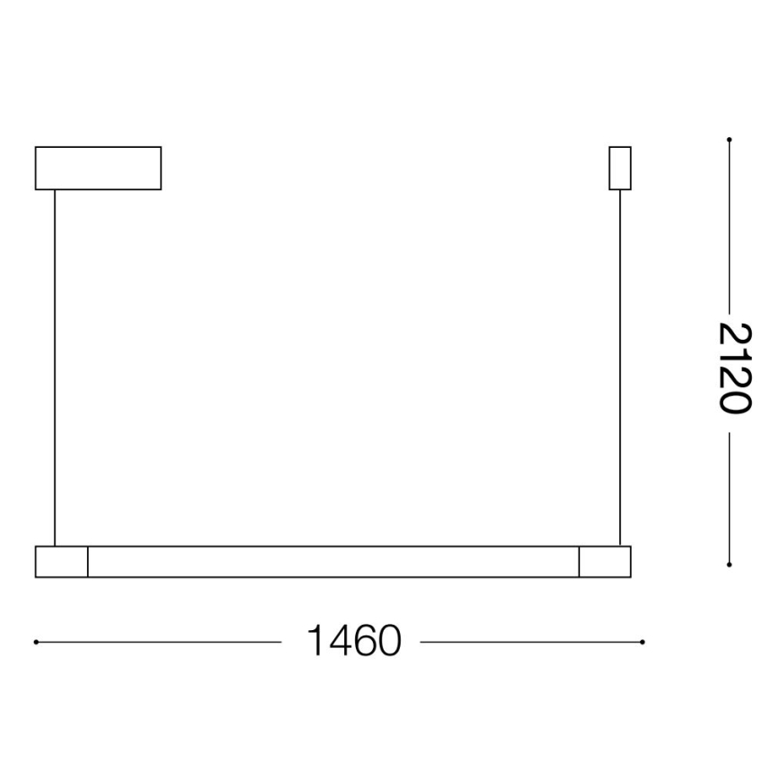 Ideal Lux - LED Hanglamp aan een koord YOKO LED/17W/230V CRI 90 zwart
