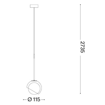 Ideal Lux - LED-hanglamp aan kabel BLOOM 1xG9/3W/230V Ø 11,5 cm zwart