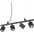 Ideal Lux - LED hanglamp aan kabel DYNAMITE 4xGU10/7W/230V CRI 90 zwart