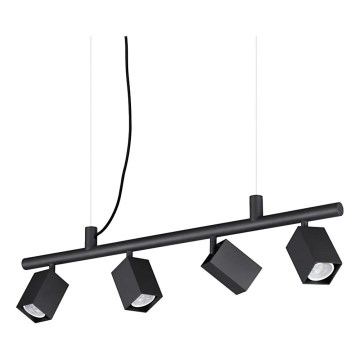 Ideal Lux - LED hanglamp aan kabel DYNAMITE 4xGU10/7W/230V CRI 90 zwart