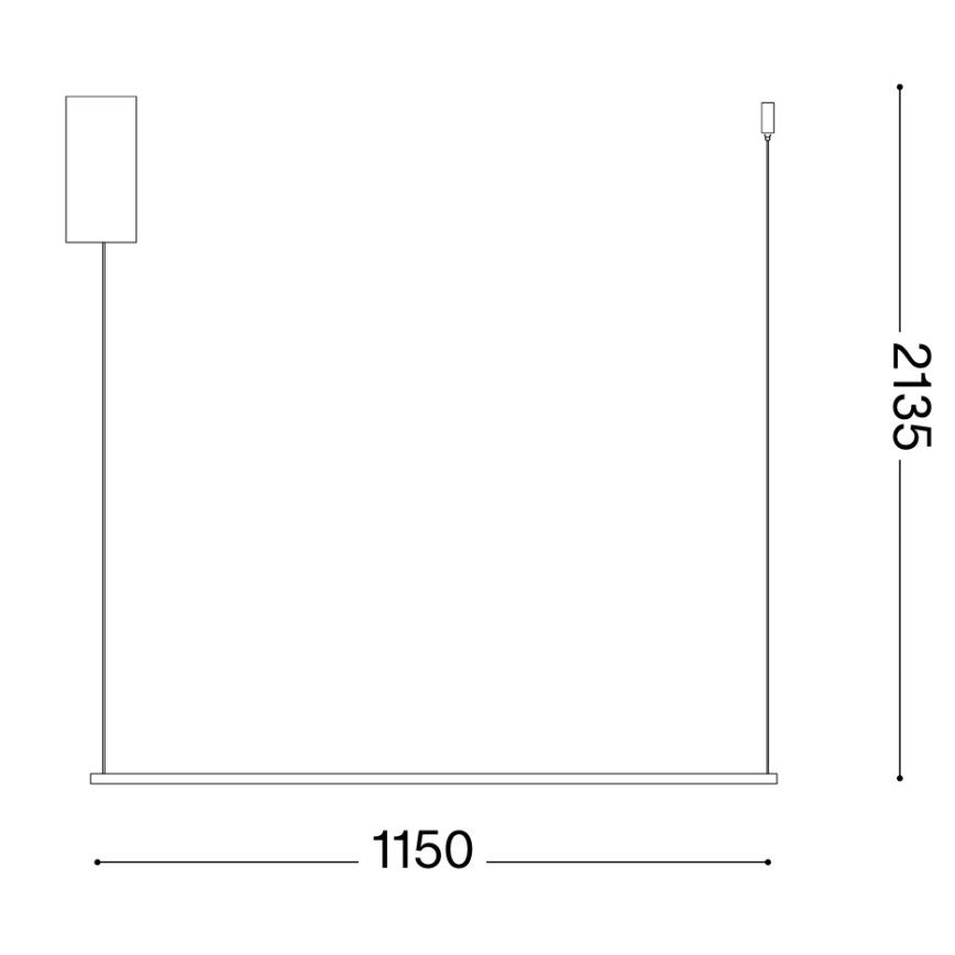 Ideal Lux - LED-hanglamp aan kabel ESSENCE LED/19W/230V 3000K CRI 90 wit
