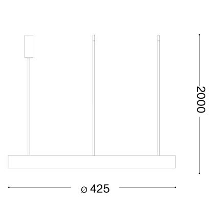 Ideal Lux - LED-hanglamp aan kabel GEMINI LED/36W/230V 2700K Ø 42,5 cm CRI 90 messing