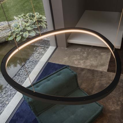Ideal Lux - LED-hanglamp aan kabel GEMINI LED/78W/230V 2700K Ø 105 cm CRI 90 zwart