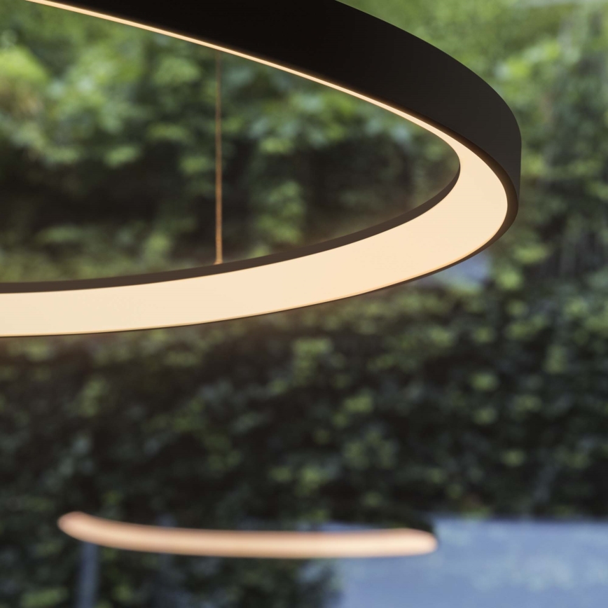 Ideal Lux - LED-hanglamp aan kabel GEMINI LED/78W/230V 2700K Ø 105 cm CRI 90 zwart