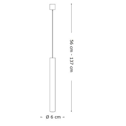 Ideal Lux - LED-hanglamp aan kabel LOOK 1xGU10/7W/230V CRI 90 Ø 6 cm wit