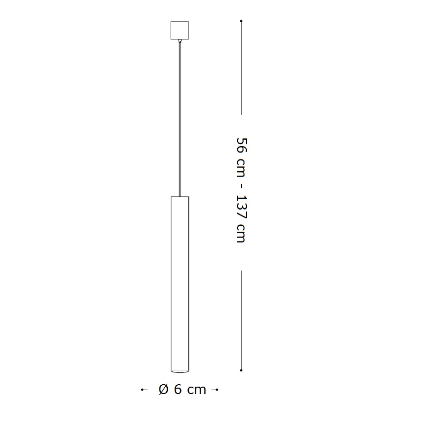 Ideal Lux - LED-hanglamp aan kabel LOOK 1xGU10/7W/230V CRI 90 Ø 6 cm wit
