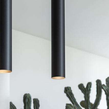 Ideal Lux - LED-hanglamp aan kabel LOOK 1xGU10/7W/230V CRI 90 Ø 6 cm zwart