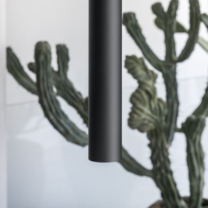 Ideal Lux - LED-hanglamp aan kabel LOOK 1xGU10/7W/230V CRI 90 Ø 6 cm zwart