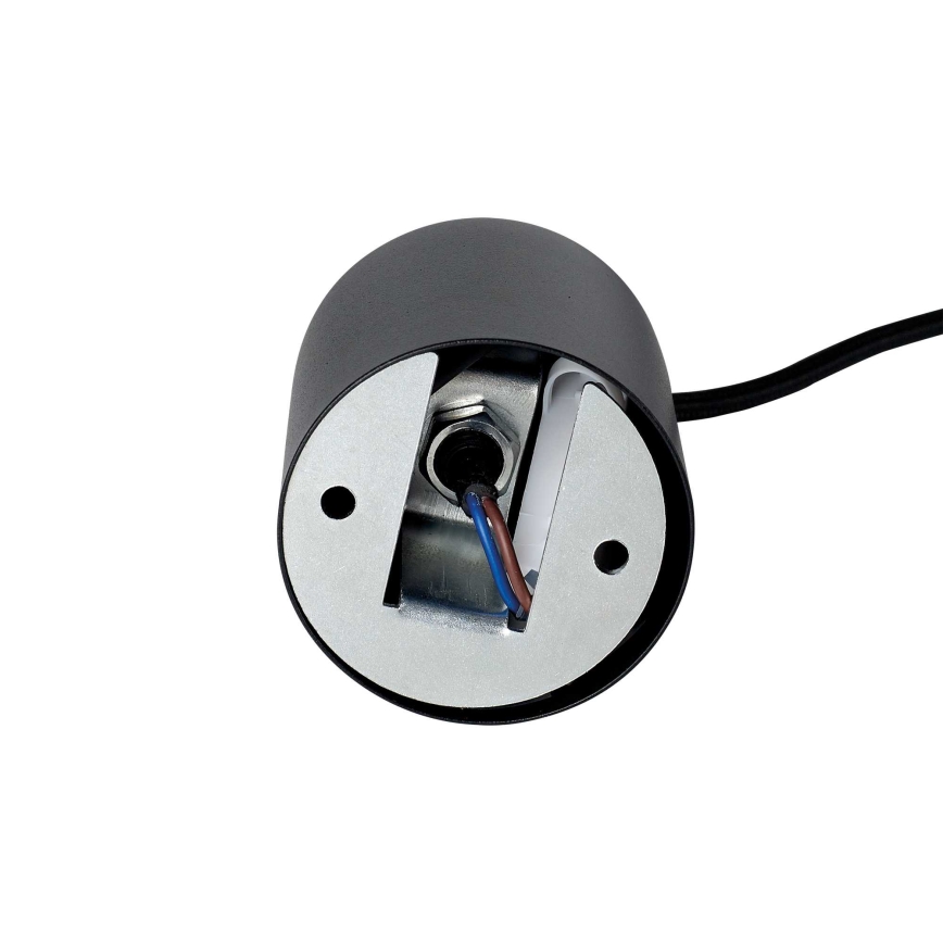 Ideal Lux - LED-hanglamp aan kabel LOOK 1xGU10/7W/230V CRI 90 Ø 6 cm zwart