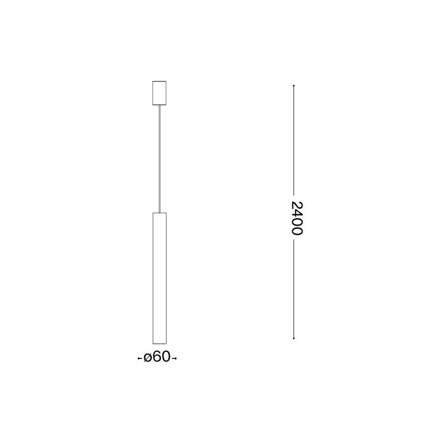 Ideal Lux - LED-hanglamp aan kabel LOOK 1xGU10/7W/230V CRI 90 Ø 6 cm zwart