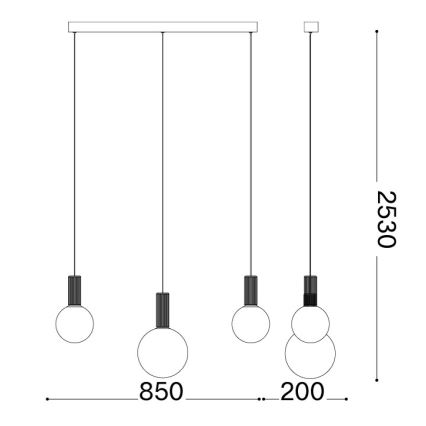 Ideal Lux - LED-hanglamp aan kabel ODEON LED/20W/230V CRI 90 beige/wit