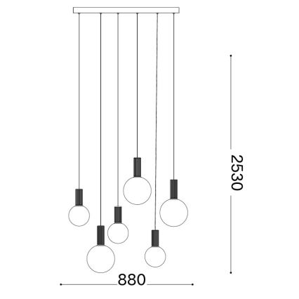 Ideal Lux - LED-hanglamp aan kabel ODEON LED/39W/230V CRI 90 beige/wit