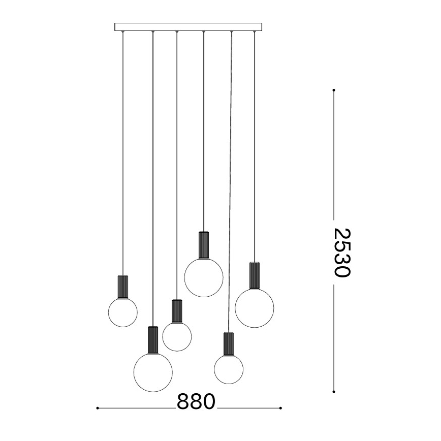 Ideal Lux - LED-hanglamp aan kabel ODEON LED/39W/230V CRI 90 beige/wit