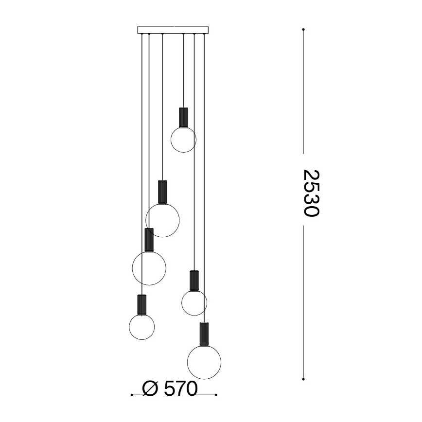 Ideal Lux - LED-hanglamp aan kabel ODEON LED/39W/230V CRI 90 Ø 57 cm beige/wit