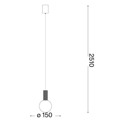 Ideal Lux - LED-hanglamp aan kabel ODEON LED/8W/230V CRI 90 Ø 15 cm beige/wit