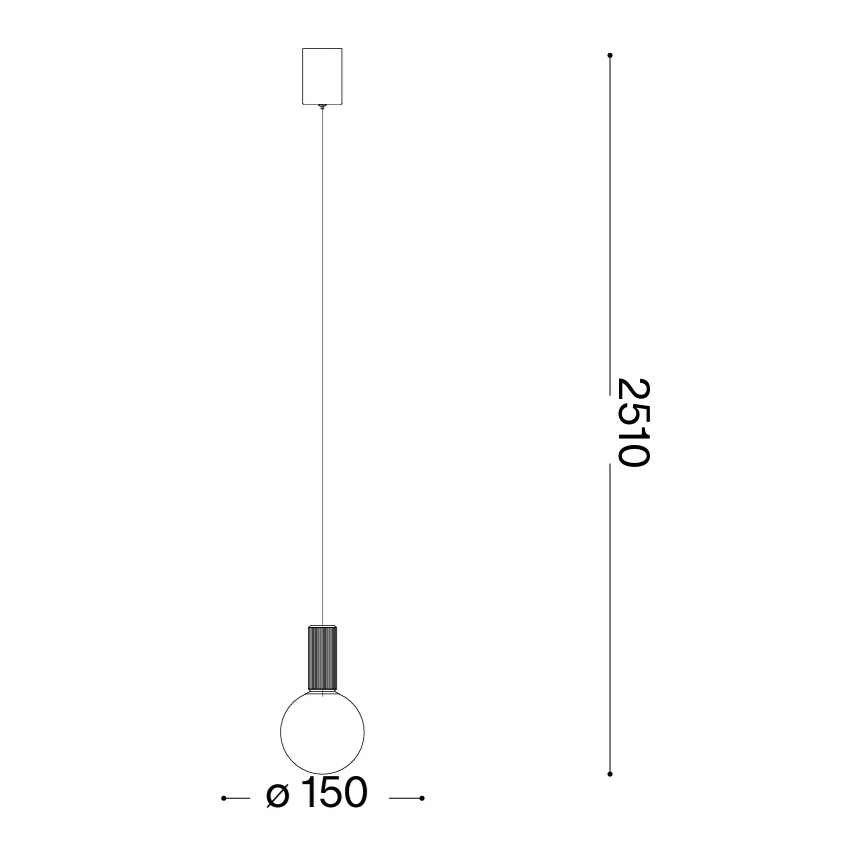 Ideal Lux - LED-hanglamp aan kabel ODEON LED/8W/230V CRI 90 Ø 15 cm beige/wit