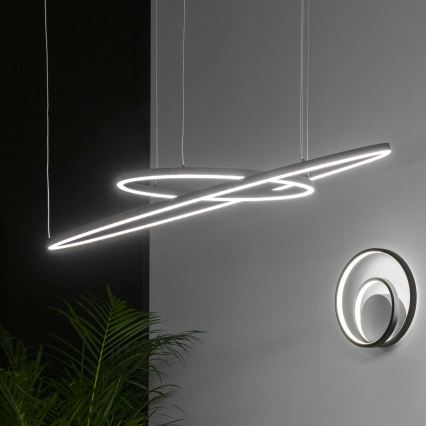 Ideal Lux - ORACLE SLIM LED dimbare hanglamp met kabel LED/77W/230V 3000K CRI 90 Ø 150 cm zwart