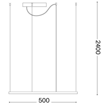 Ideal Lux - LED-hanglamp aan kabel ORACLE SLIM LED/33W/230V 3000K CRI 90 50x50 cm goud