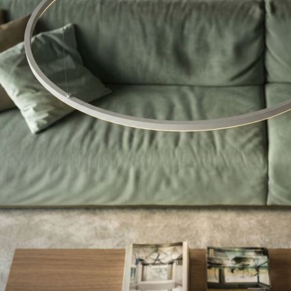 Ideal Lux - LED dimbare hanglamp aan kabel ORACLE SLIM LED/40W/230V 3000K CRI 90 Ø 70 cm wit