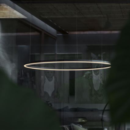 Ideal Lux - Dimbare LED-hanglamp met kabel ORACLE SLIM LED/40W/230V 3000K CRI 90 Ø 70 cm zwart