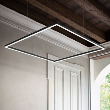 Ideal Lux - LED-hanglamp aan kabel ORACLE SLIM LED/44W/230V 3000K CRI 90 70x70 cm zwart