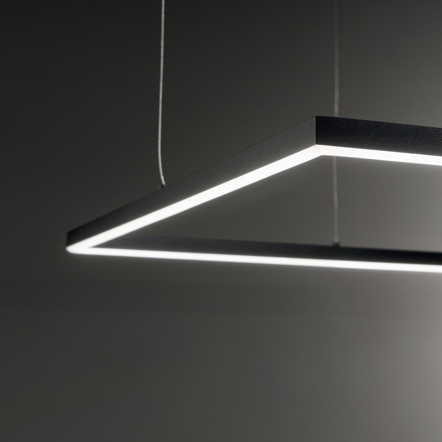 Ideal Lux - LED-hanglamp met kabel ORACLE SLIM LED/53W/230V 3000K CRI 90 90x90 cm zwart