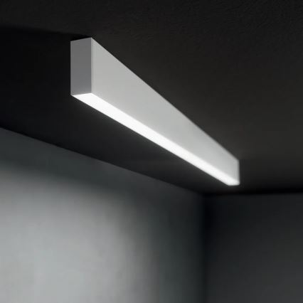 Ideal Lux - LED-hanglamp aan staalkabel STEEL LED/29W/230V 3000K CRI 90 120 cm wit