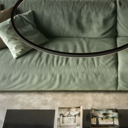 Ideal Lux - LED-hanglamp aan snoer ORACLE SLIM LED/29W/230V 3000K CRI 90 Ø 50 cm zwart