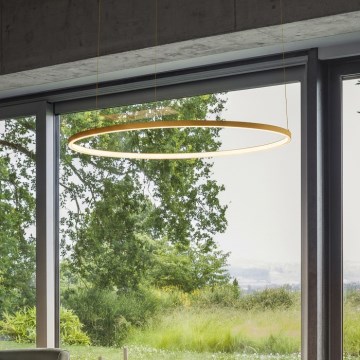 Ideal Lux - LED-hanglamp met kabel ORACLE SLIM LED/37W/230V 3000K CRI 90 Ø 70 cm goud