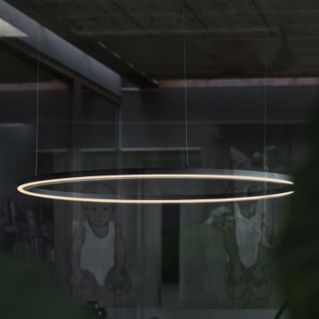 Ideal Lux - LED-hanglamp met kabel ORACLE SLIM LED/37W/230V 3000K CRI 90 Ø 70 cm zwart