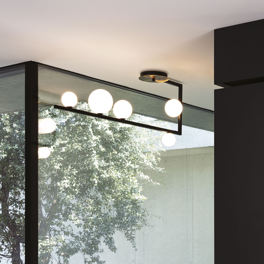 Ideal Lux - LED Hanglamp met vaste pendel BIRDS 5xG9/3W/230V zwart/goud