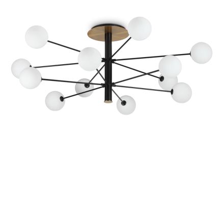 Ideal Lux - LED Hanglamp met vaste pendel COSMOPOLITAN 12xG9/3W/230V diameter 145 cm zwart