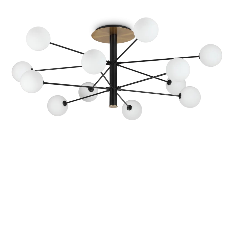 Ideal Lux - LED Hanglamp met vaste pendel COSMOPOLITAN 12xG9/3W/230V diameter 145 cm zwart
