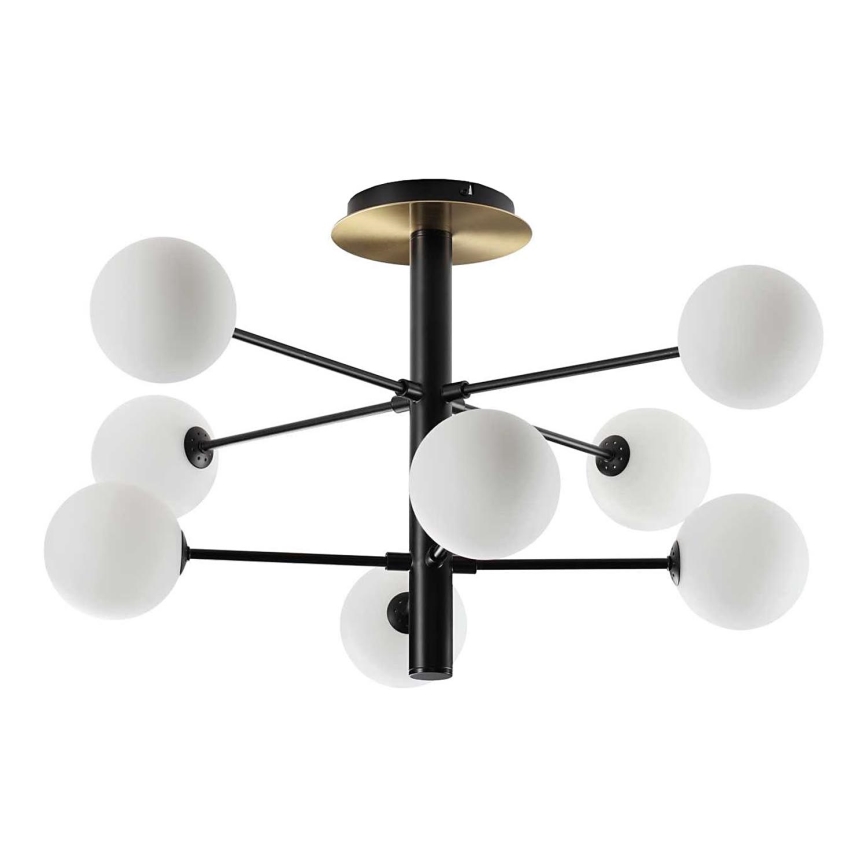 Ideal Lux - LED Hanglamp met vaste pendel COSMOPOLITAN 8xG9/3W/230V diameter 64 cm zwart