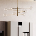 Ideal Lux - LED Hanglamp met vaste pendel EQUINOXE 8xG4/2W/230V diameter 128 cm messing/doorzichtig