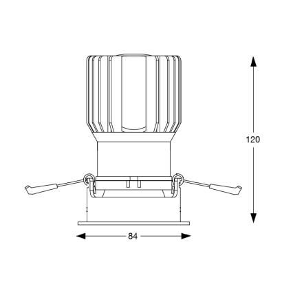 Ideal Lux - LED-inbouwspot GAME TRIM LED/11W/230V 3000K CRI 90 8,4x8,4 cm IP40 zwart