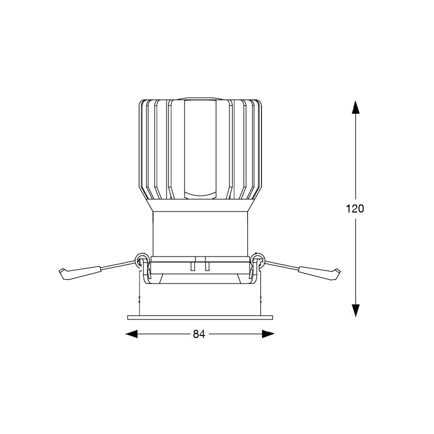 Ideal Lux - LED inbouwspot GAME TRIM LED/11W/230V 3000K CRI 90 8,4x8,4 cm IP40 wit