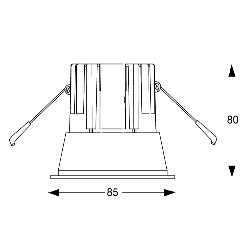 Ideal Lux - LED inbouwspot GAME TRIM LED/11W/230V 3000K CRI 90 Ø 8,5 cm IP40 goud/wit