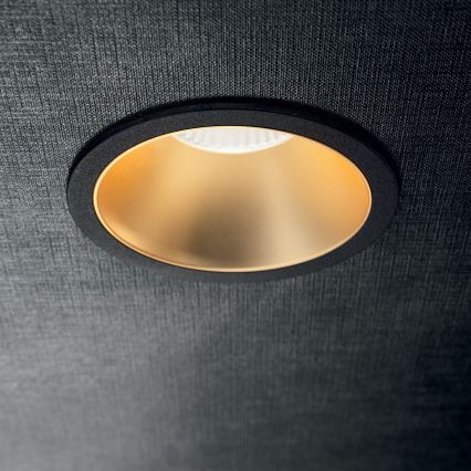 Ideal Lux - LED inbouwarmatuur GAME TRIM LED/11W/230V 3000K CRI 90 Ø 8,5 cm IP40 goud/zwart