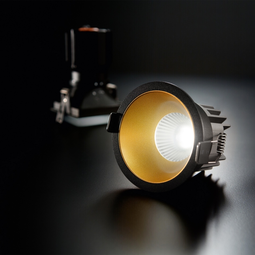 Ideal Lux - LED inbouwarmatuur GAME TRIM LED/11W/230V 3000K CRI 90 Ø 8,5 cm IP40 goud/zwart